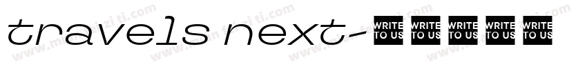 travels next字体转换